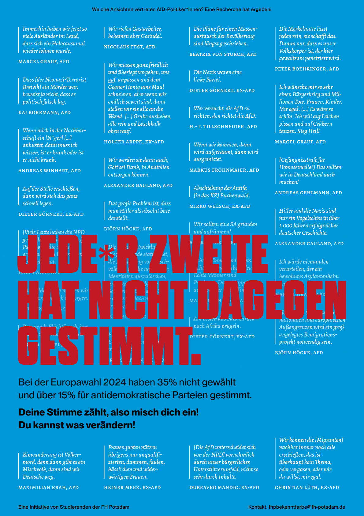 Plakate Potsdam Jede r Zweite