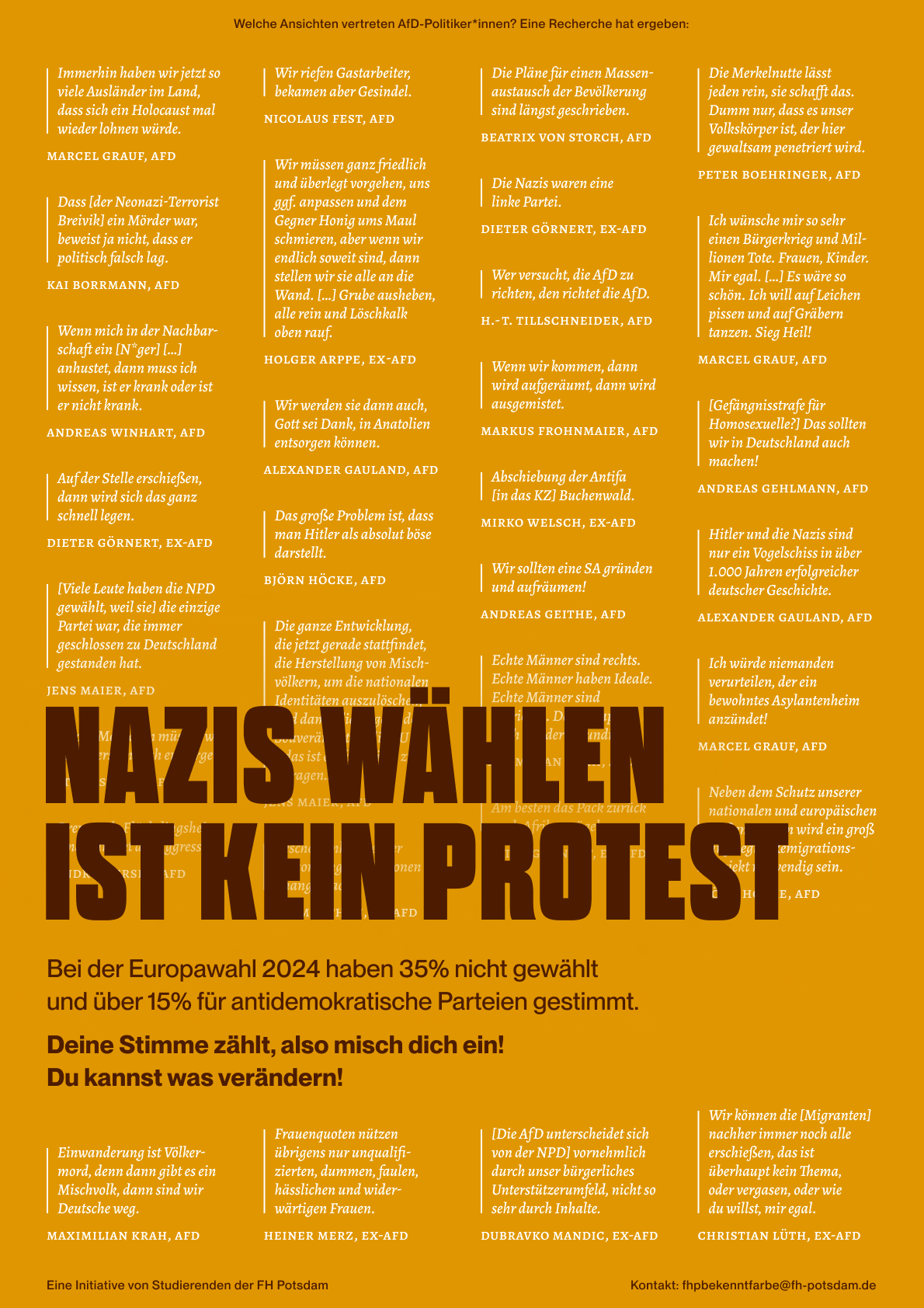 Plakate Potsdam Kein Protest